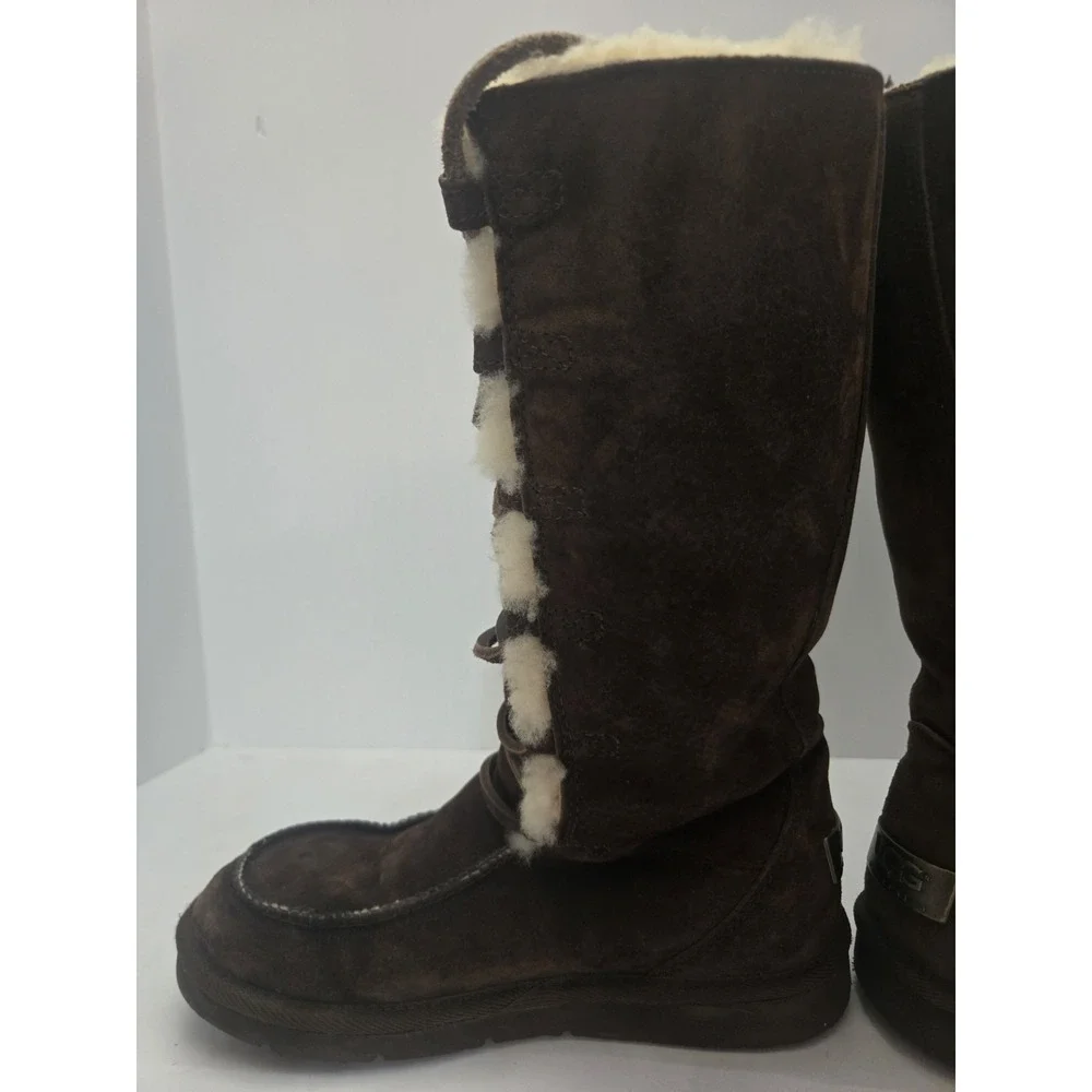 Ugg Australia‎ Uptown 5190 Winter Boots Womens 6 Brown Shearling Lined Leather